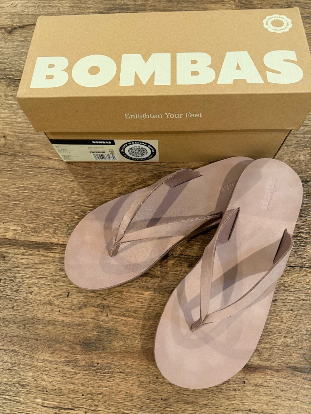 Bombas - Women's Sunrise Leather Flip Flop - size 9 - Picture 2 of 7